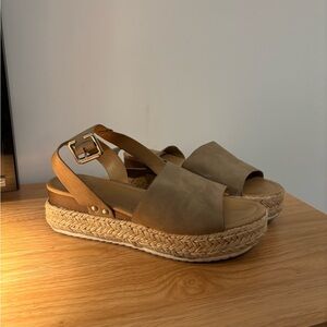 Soda Tan Espadrille Platform Sandals
